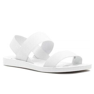 Steve Madden Rafa Sandals White Size 9.5‎ Nordstrom Slip On Elastic Strap Shoes